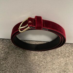 Red velvet belt